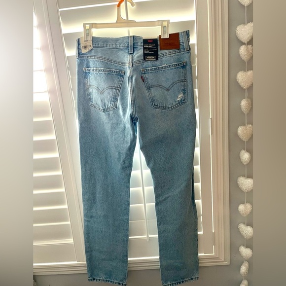 Levi's Light Blue Middy Straight Jeans NWT - Picture 4 of 9